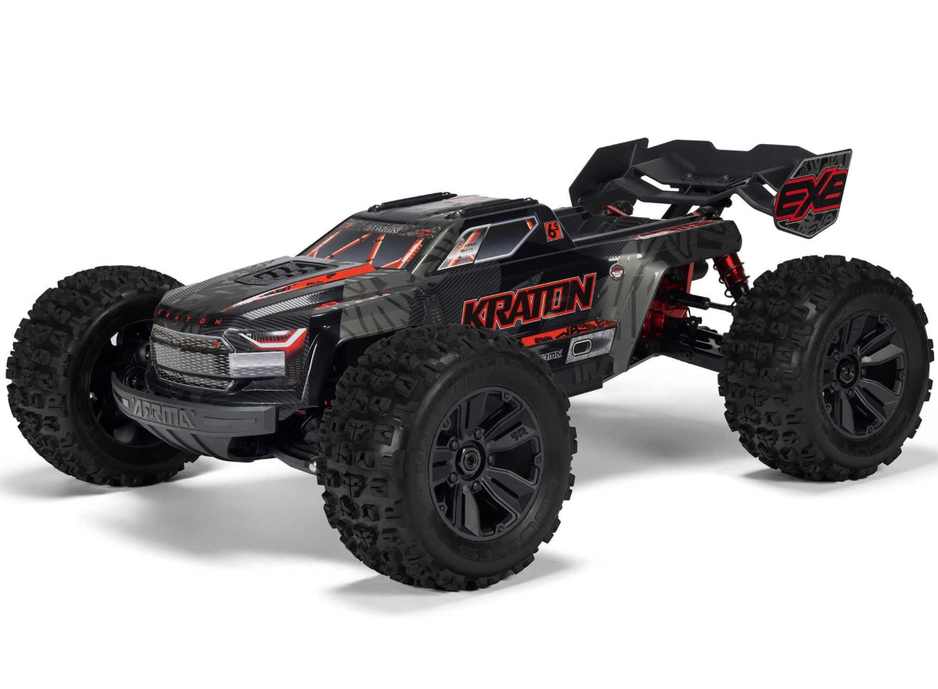 ARRMA KRATON 6S EXB 1/8 4X4 RTR Speed Monster Truck Black clip less body #C-ARA8708V6T1 - RC Hobby Product