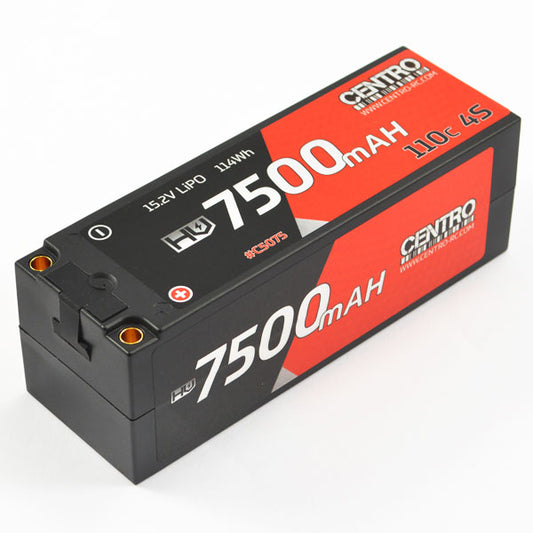 CENTRO HV 4S 7500MAH 15.2 110C HARDCASE LIPO BATTERY 5.0MM - RC Hobby Product